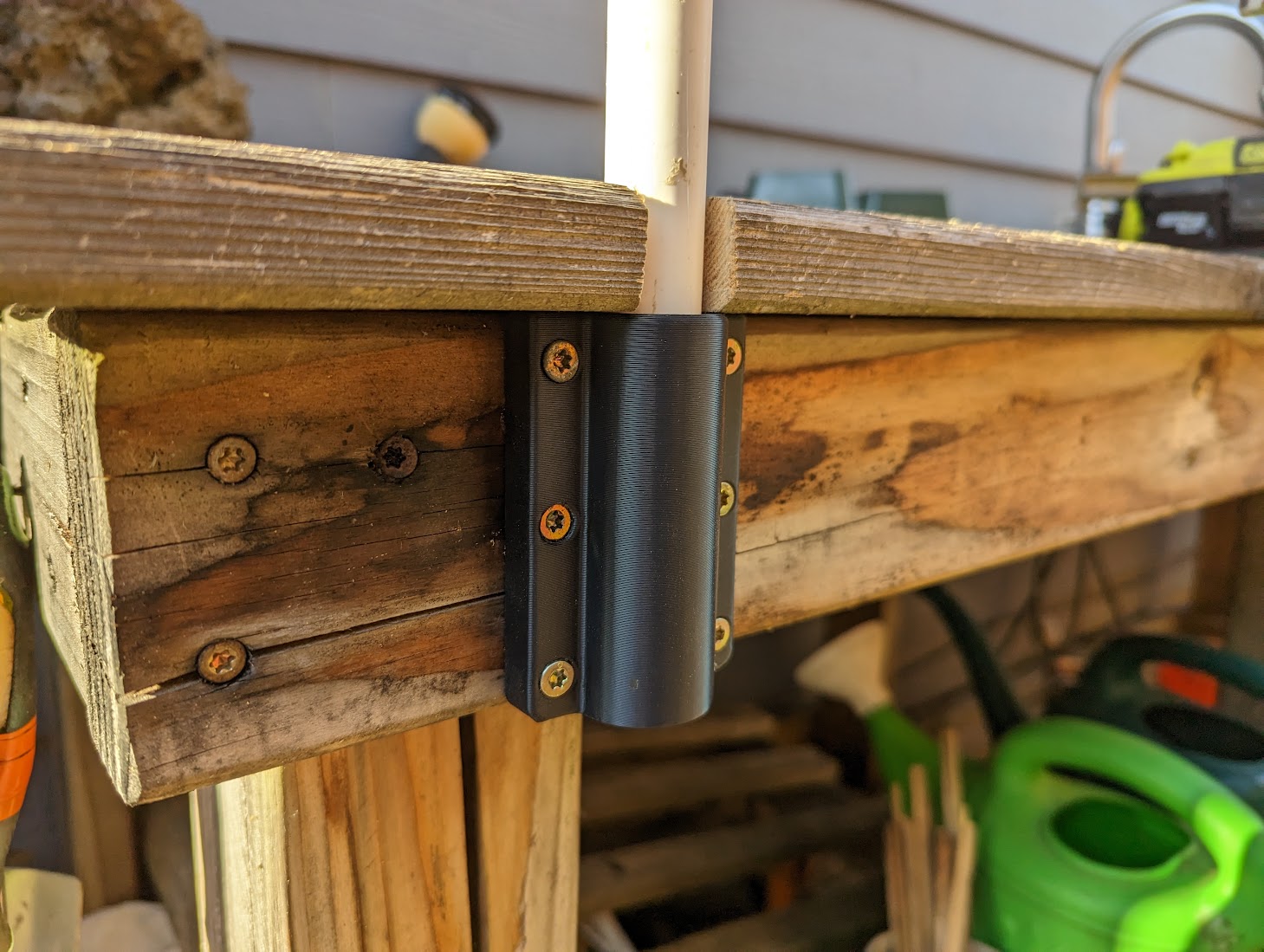 1/2" schedule 40 PVC pipe holder