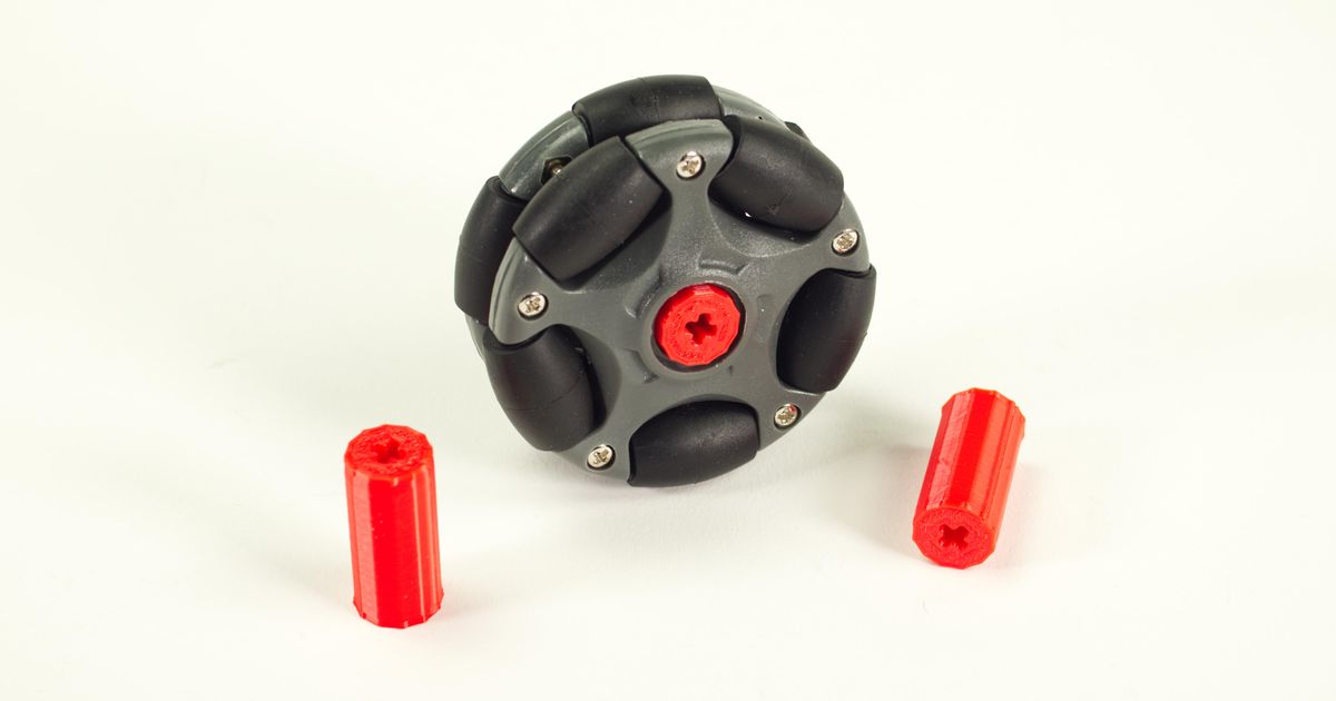 Omni Wheel Adapter by BrownDogGadgets Download free STL model