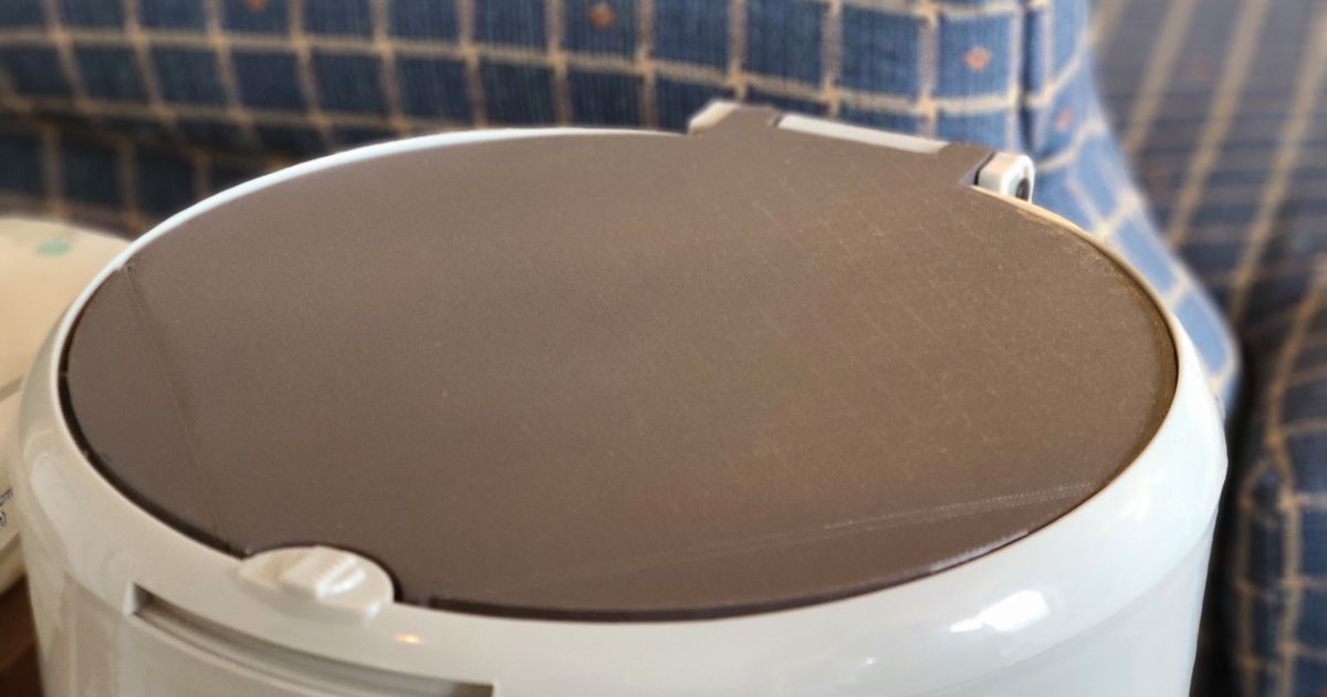 Replacement Lid for Purepail Classic Diaper Pail by Stephen Rothery Download free STL model