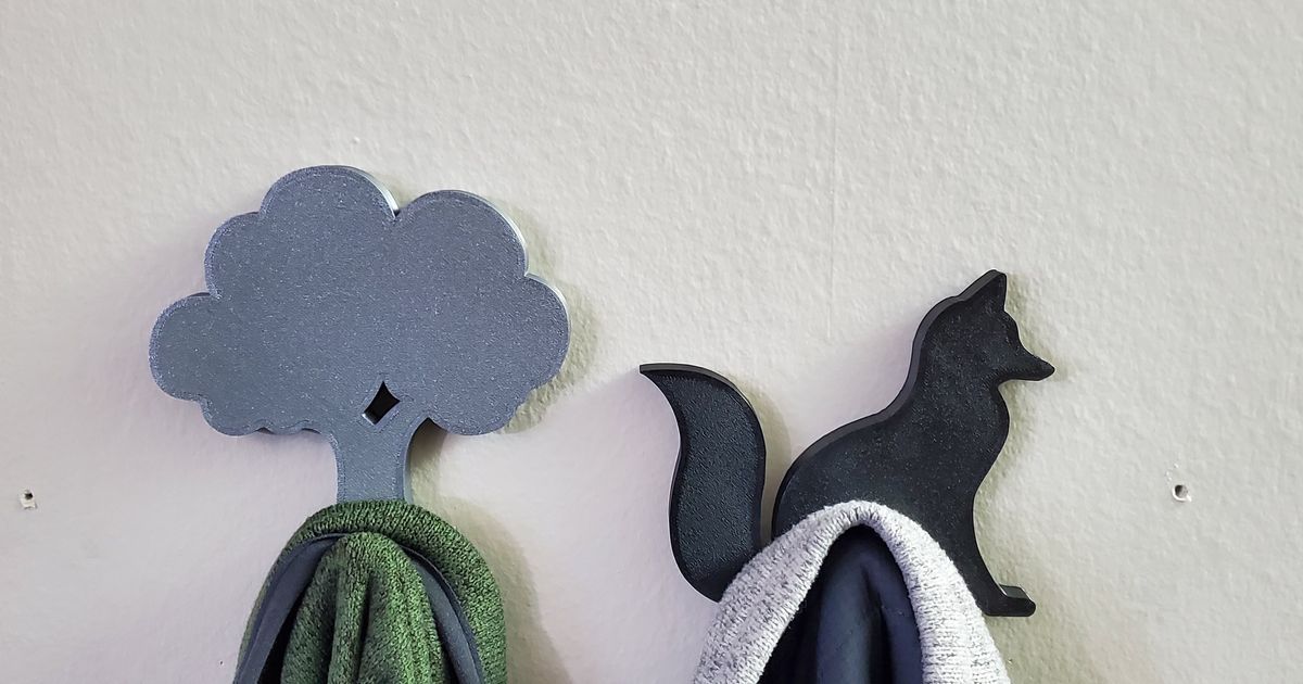 Fox Coat Hook by Ziggy Download free STL model