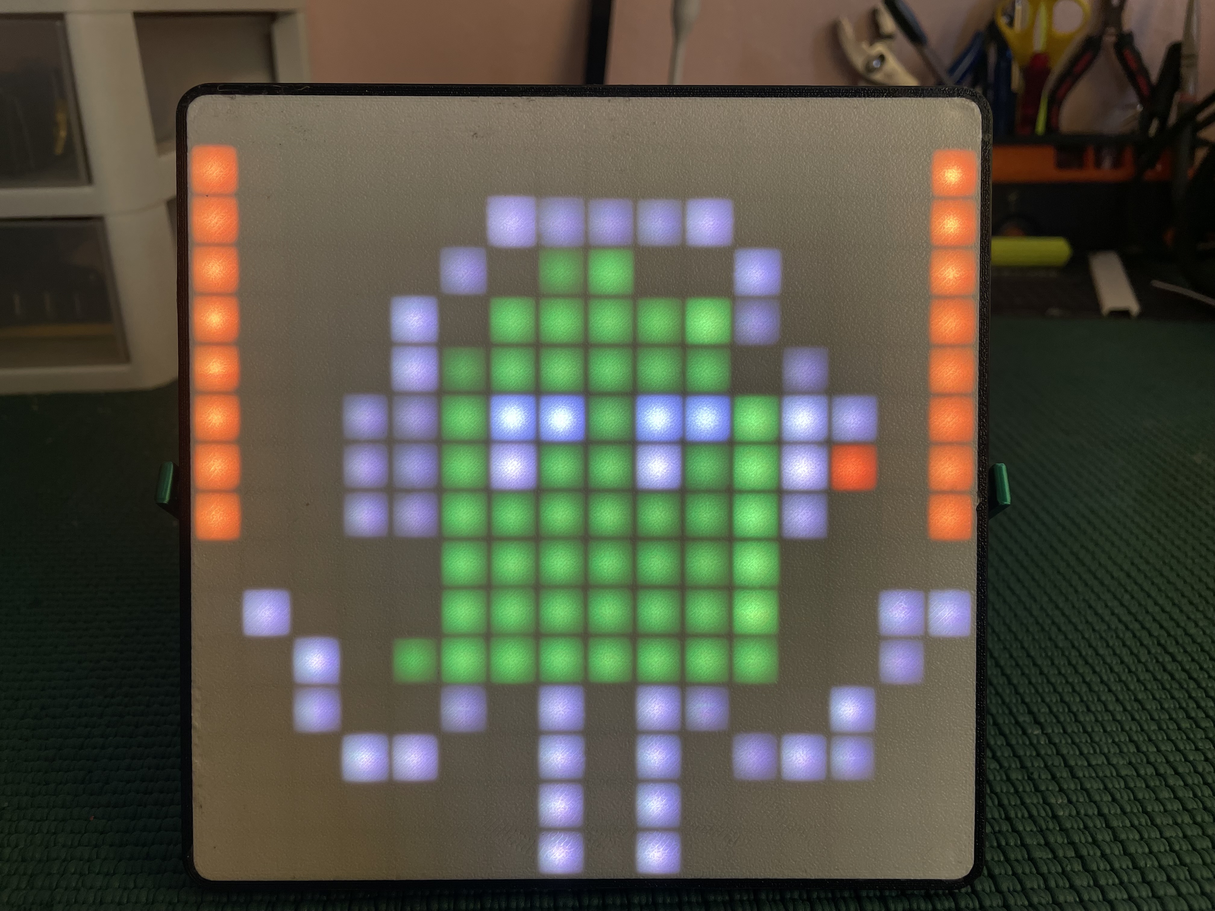 16x16 WS2812B Neopixel RGB Matrix Case with diffuser