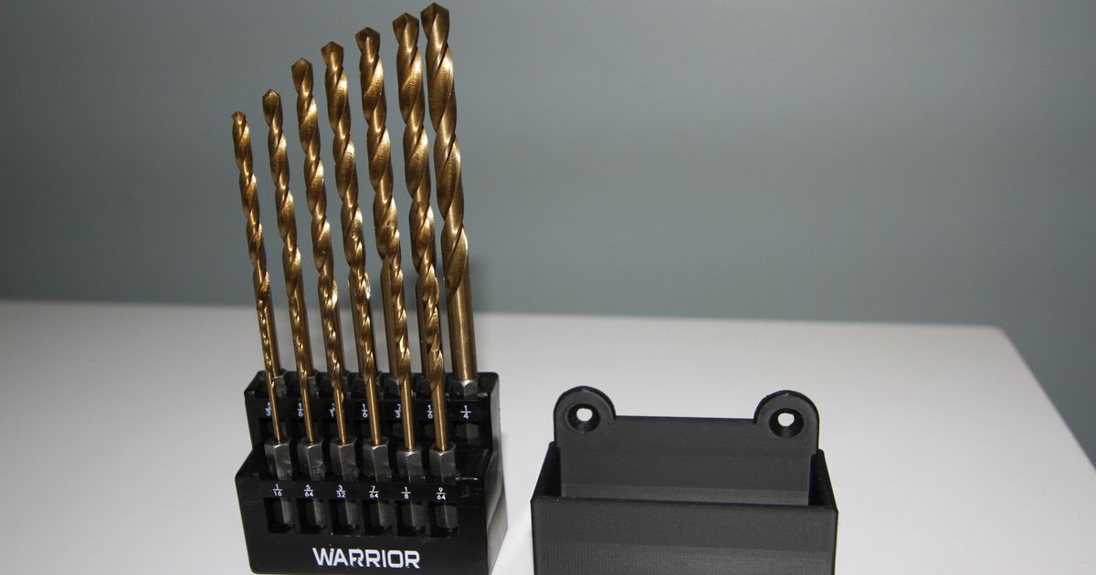 Wall Mount for Harbor Freight 13piece Warrior hex shank drill bit set