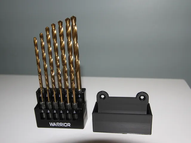 Wall Mount for Harbor Freight 13-piece Warrior hex shank drill bit set.
