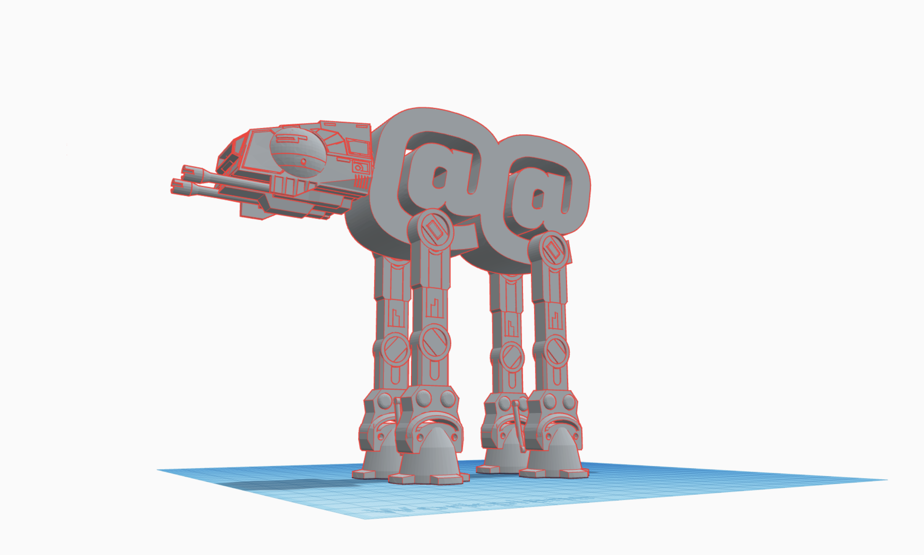 AT-AT Dad Joke with Alignment Pins