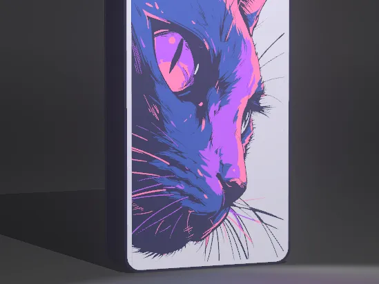 Lámpara LED 3D de Gato Estilizado (Diseño Moderno y Colorido)