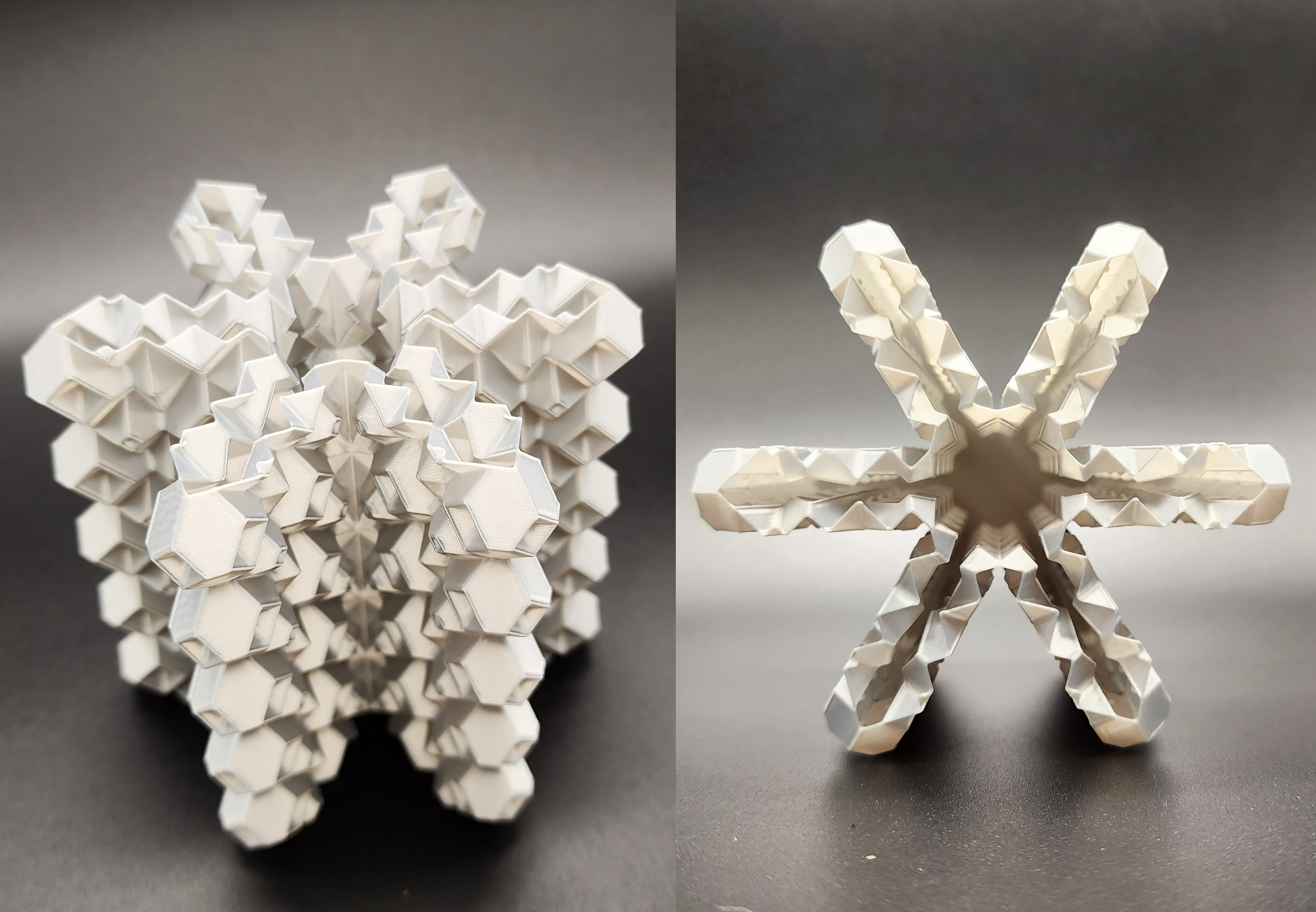 4,000 Facet Snowflake Spiral Vase