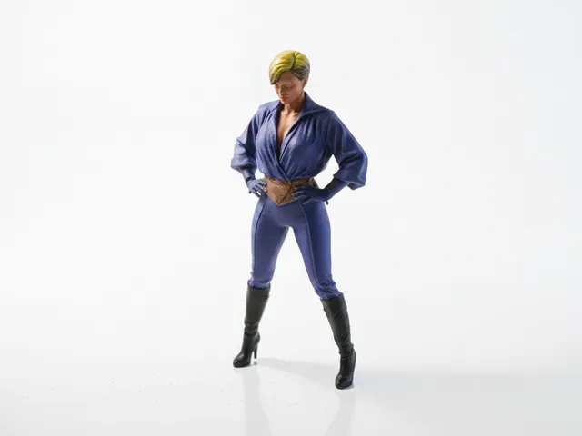 Short Hair Lady Figurine Female Character 3D Printable