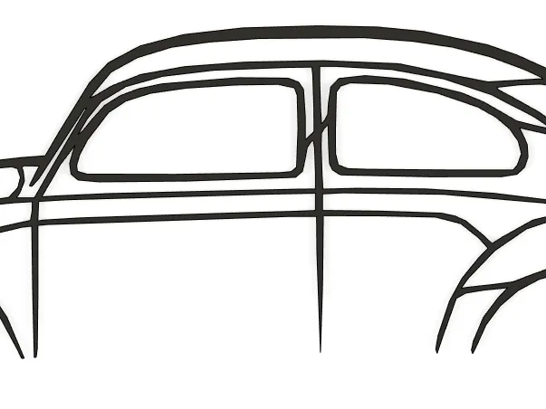 Volkswagen Beetle (classic) Silhouette Wall Art