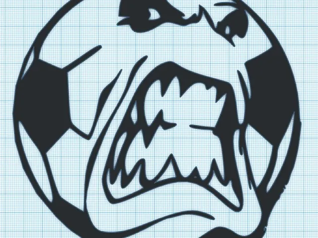 ANGRY SOCCOR BALL - WALL ART