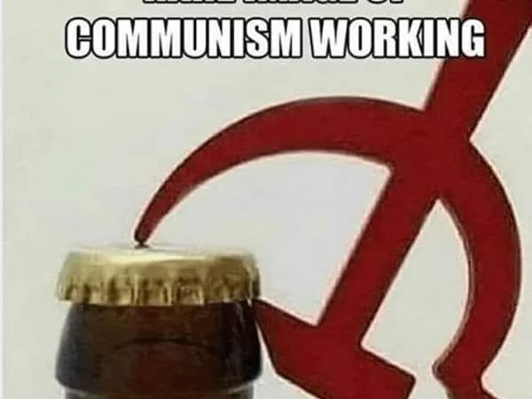 Hammer and sickle beer opener
