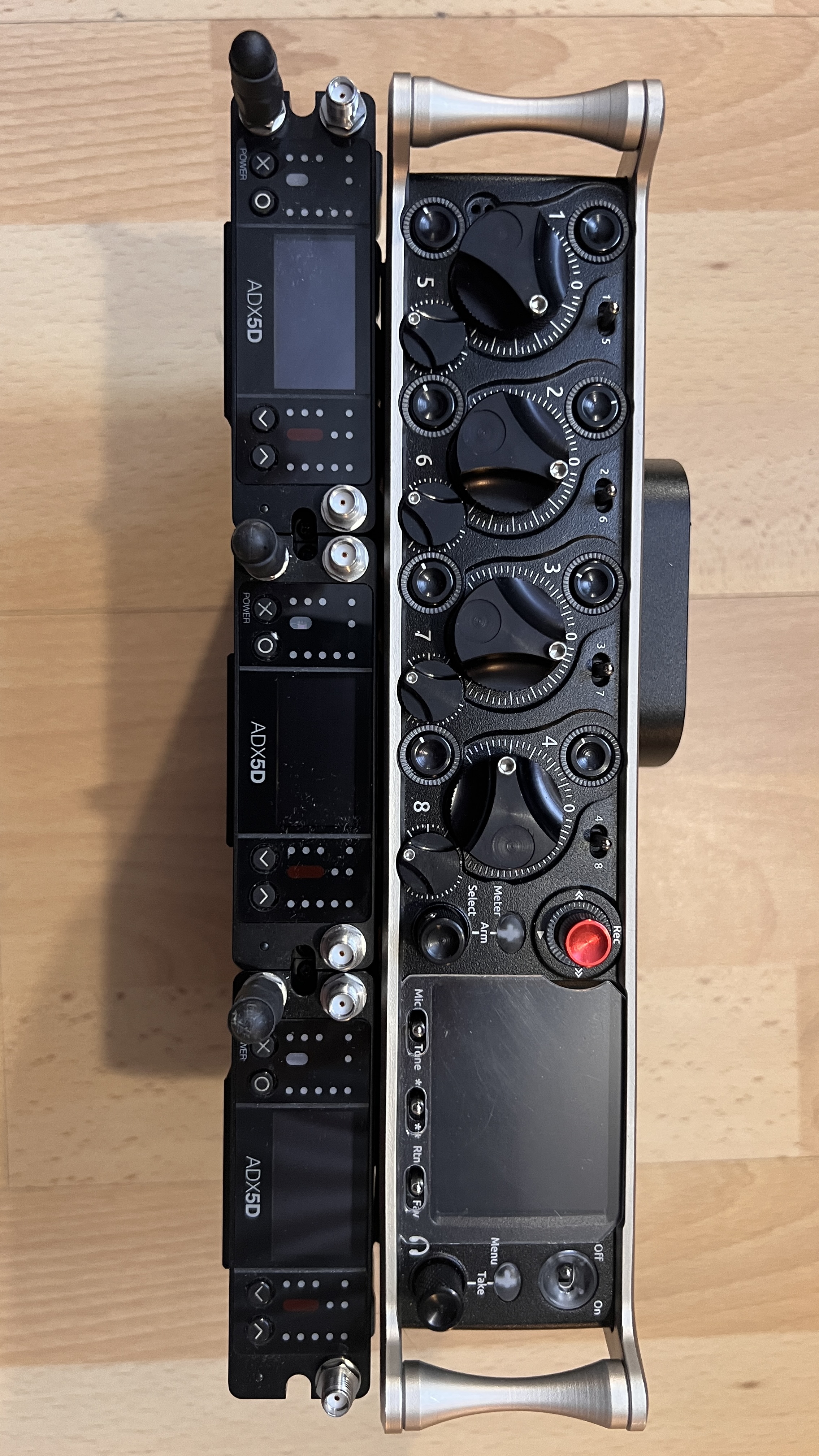 Sound devices 8 series Shure ADX5D rear slot