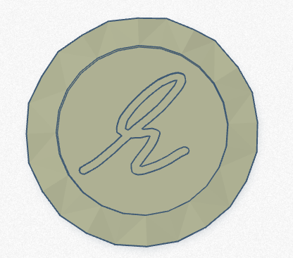 poker chip with curl