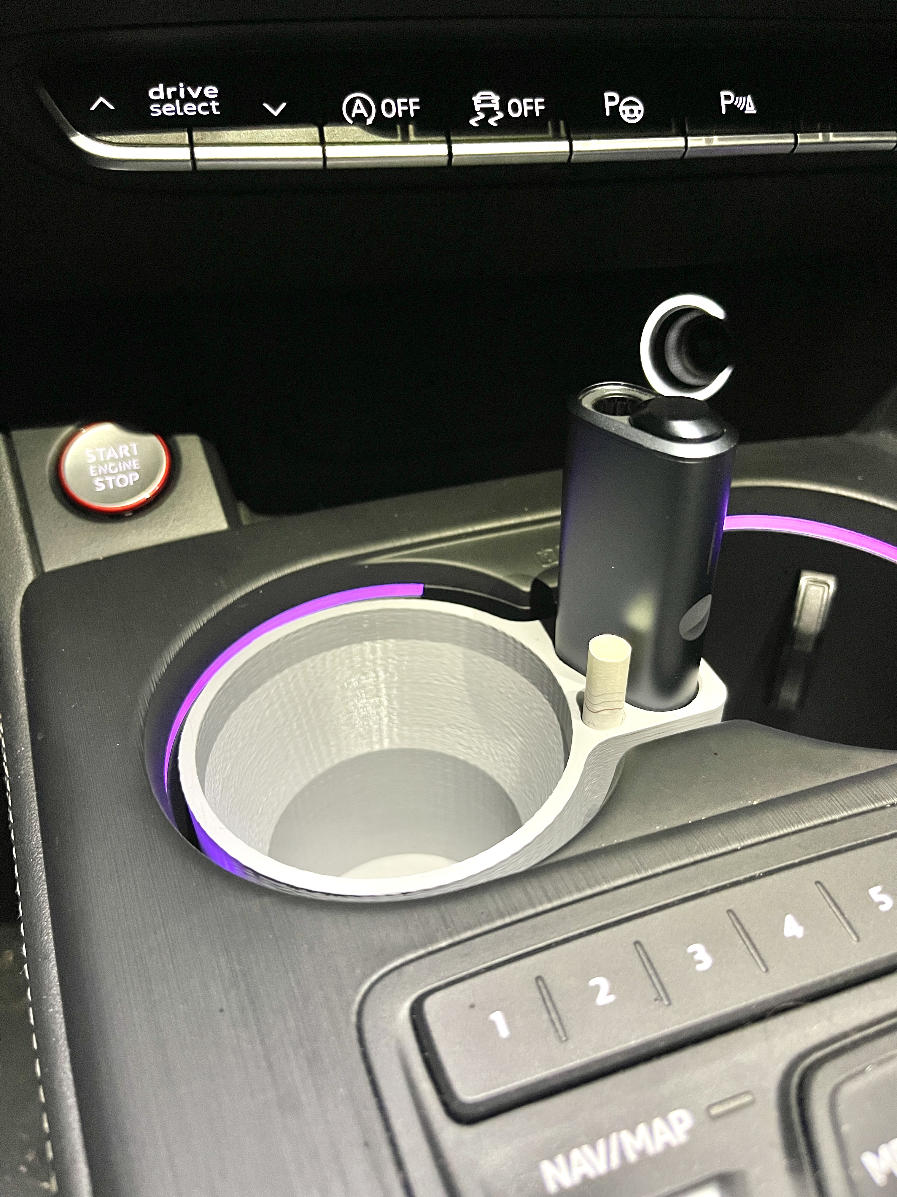 Cupholder & Iqos Iluma One holder for Audi A5/S5/RS5 (Type F5  2016-2019) by Aleks89, Download free STL model