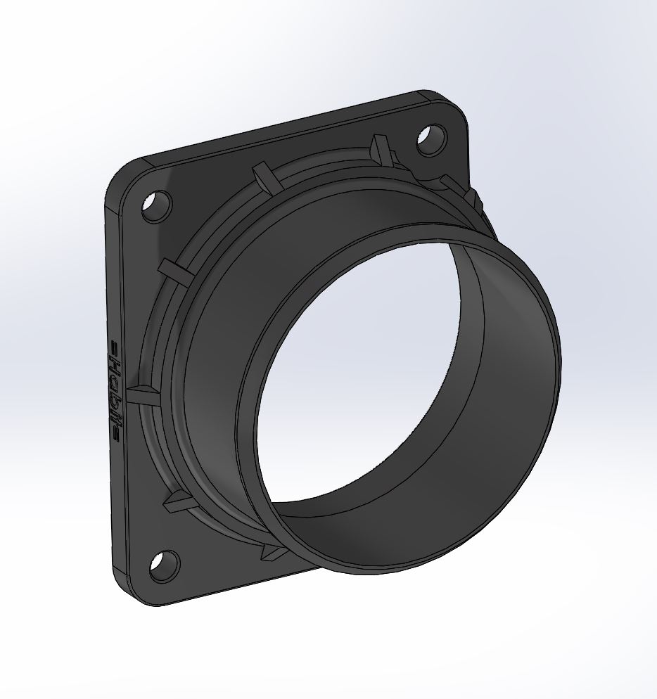 Airbox flange to 3" (MAF delete) for Nissan S13 Ca18det
