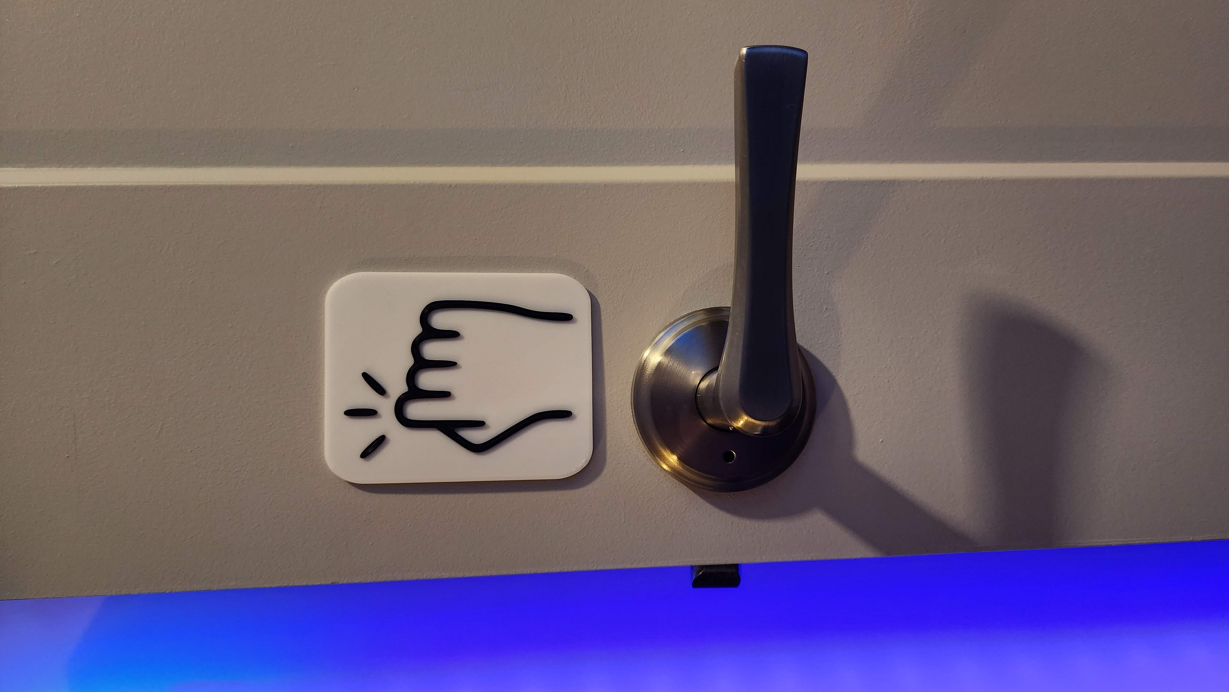 Simple "Knock" Icon Sign by dotJustin Download free STL model