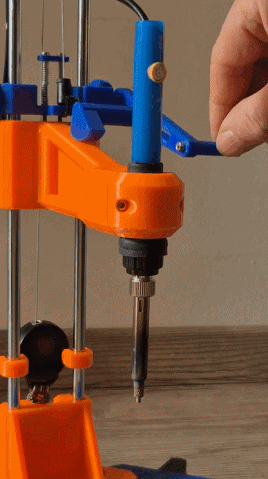 Heat Insert Press with Spring Bloc to Move Carriage