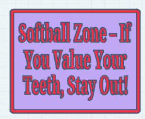 Softball sign
