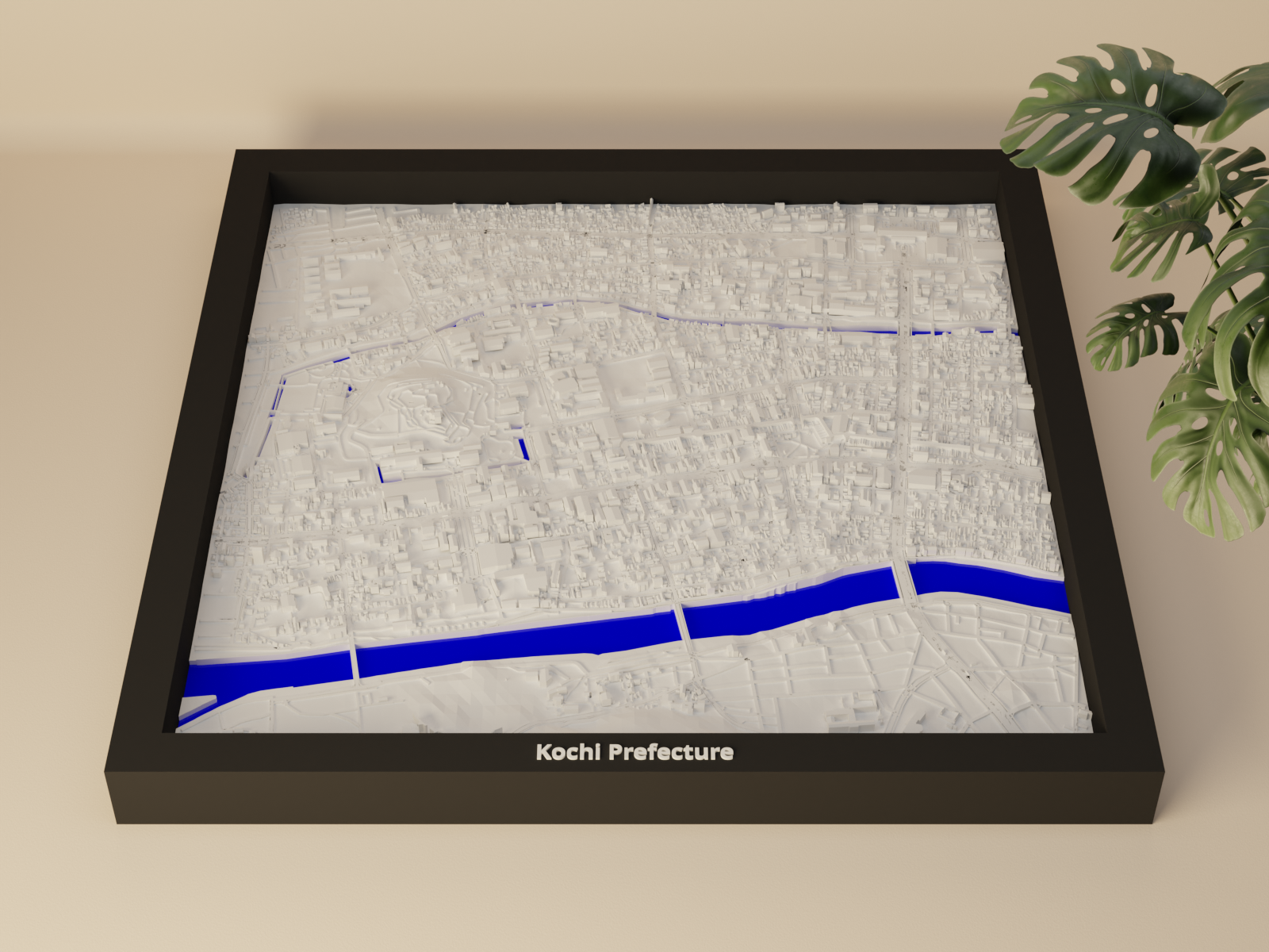 Kochi Prefecture, Japan - 3D Miniature