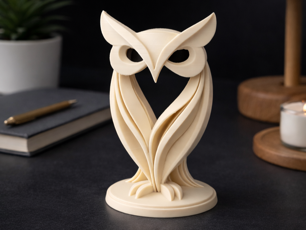 Elegant Minimalist Owl Sculpture