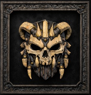 Mask Series Vol.1 – Bone Shaman (Framed Wall Mask)