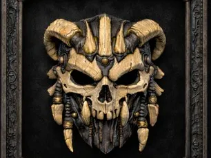 Mask Series Vol.1 – Bone Shaman (Framed Wall Mask)