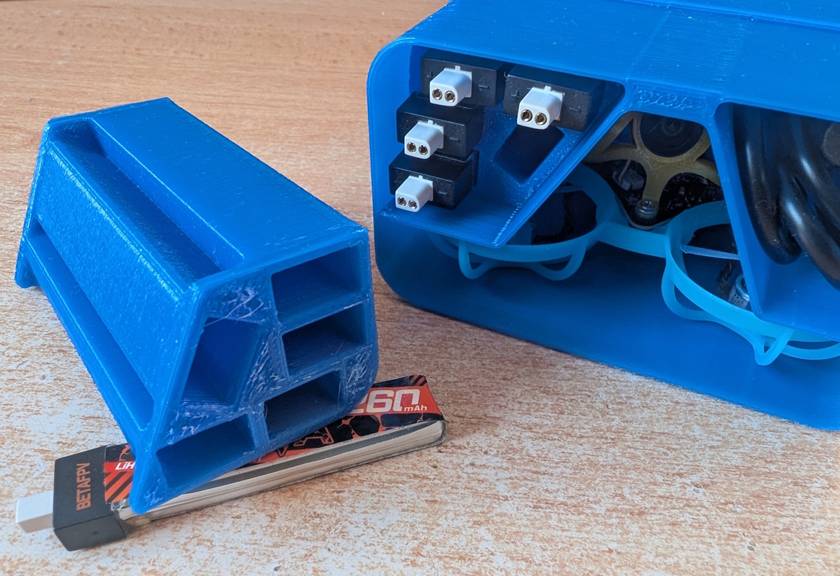 Battery insert for the "BetaFPV Air65 Tinywhoop Case" by @melnikod
