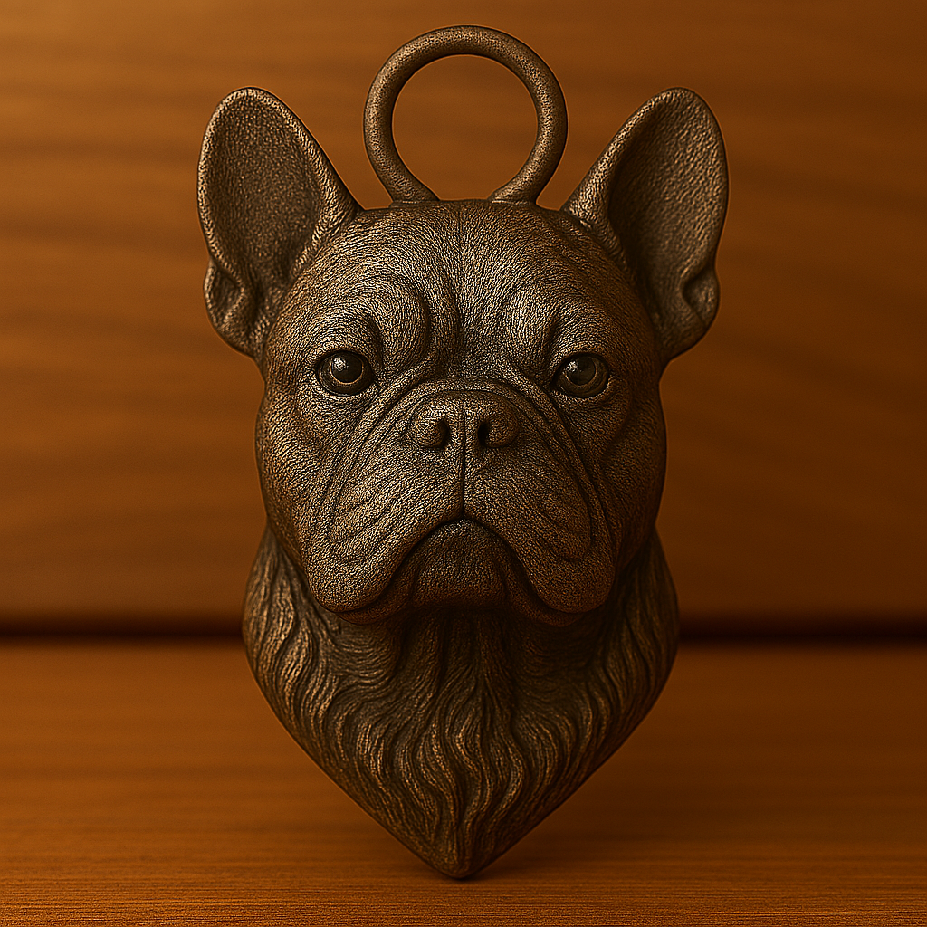 Bulldog frances keychain