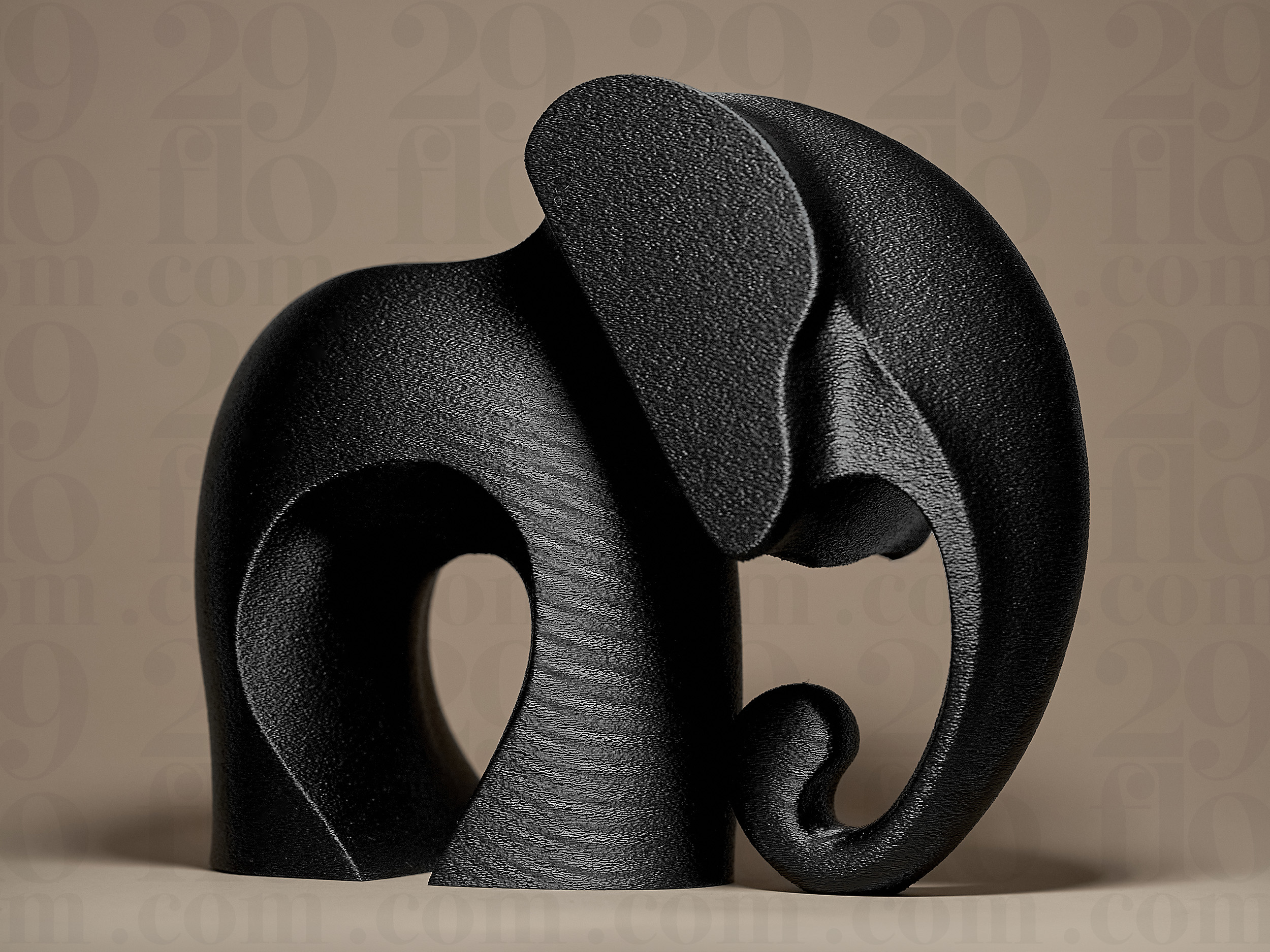 Modern Elephant Figurine