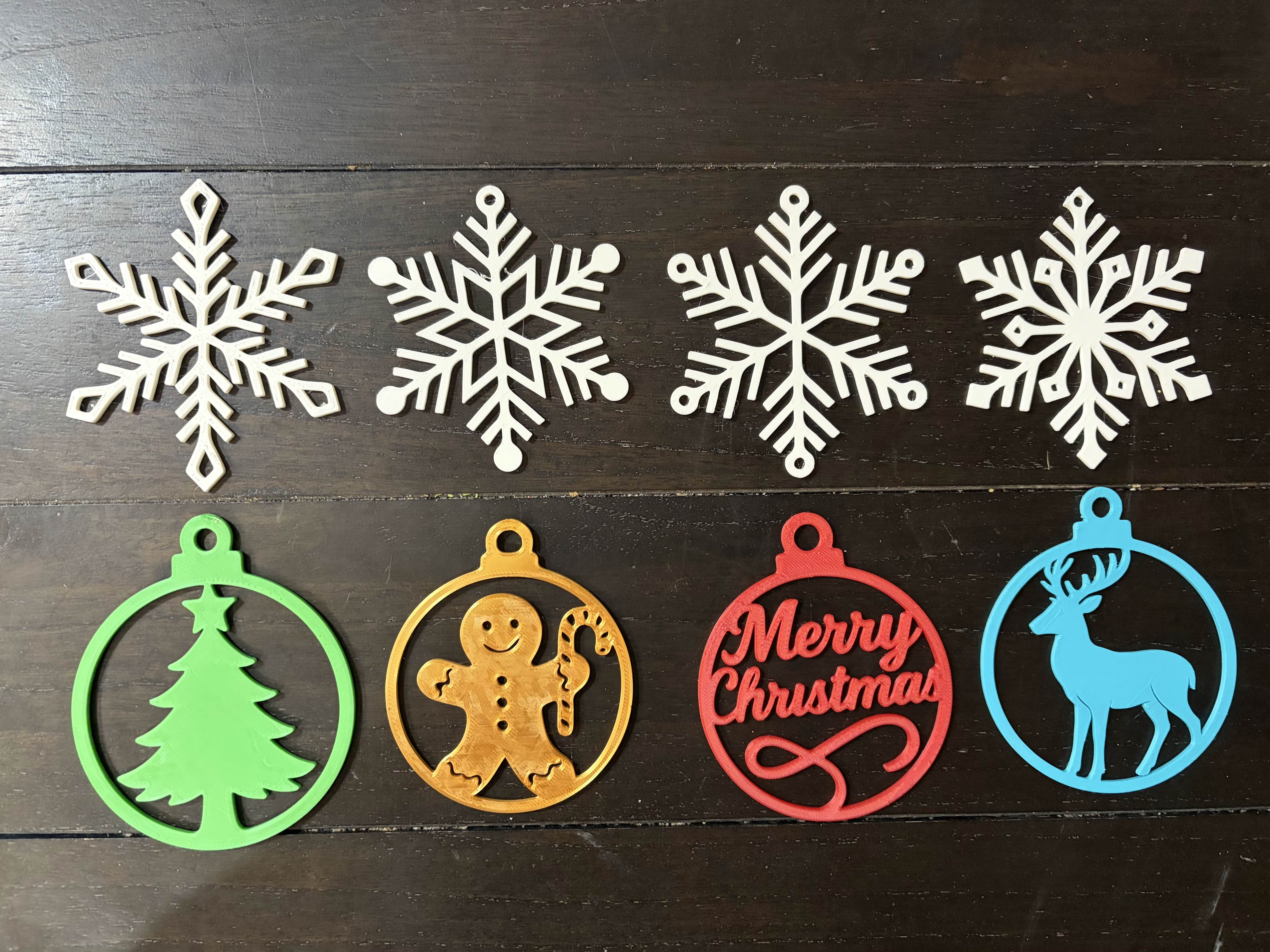 Christmas Ornament Set - Easy Print