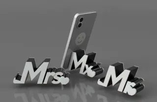 Mr.&Mrs. + Phone Stands and Wedding Decoration