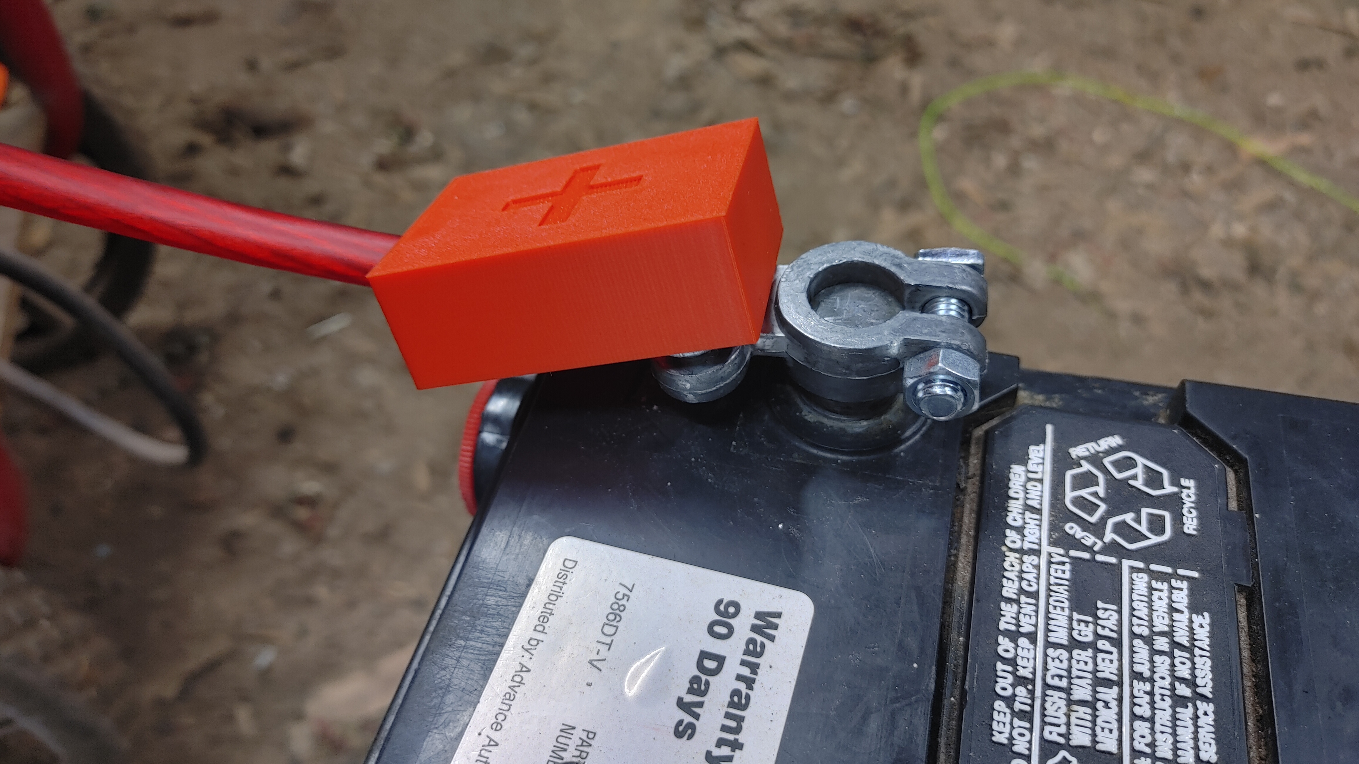 Simple battery cable end covers