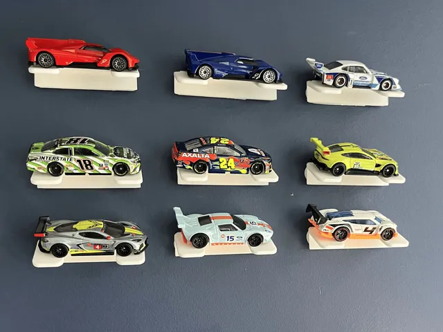 Hot Wheels Wall Mount (1:64 Diecast Car Display) | No-Drill Adhesive Mounts