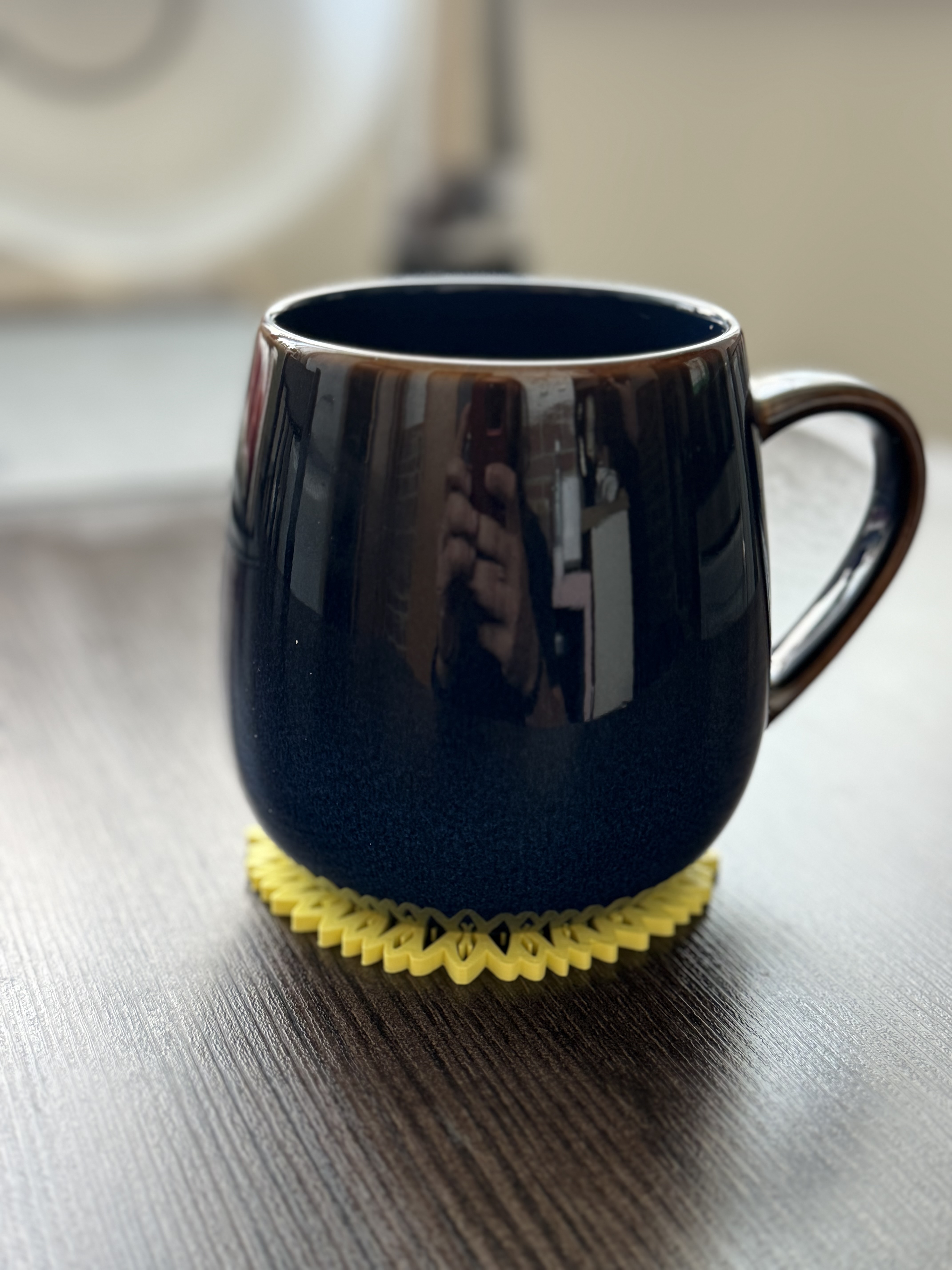 Sunflower geometric coaster