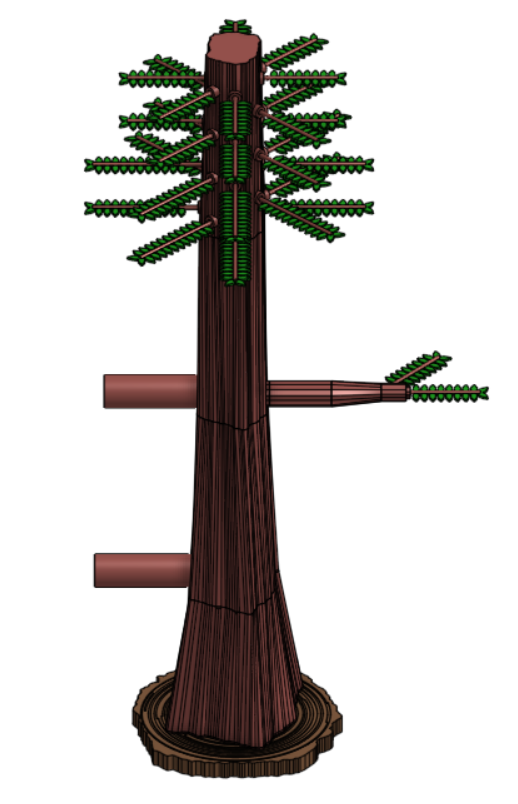 Redwood Tree-shaped Storage Racks Model