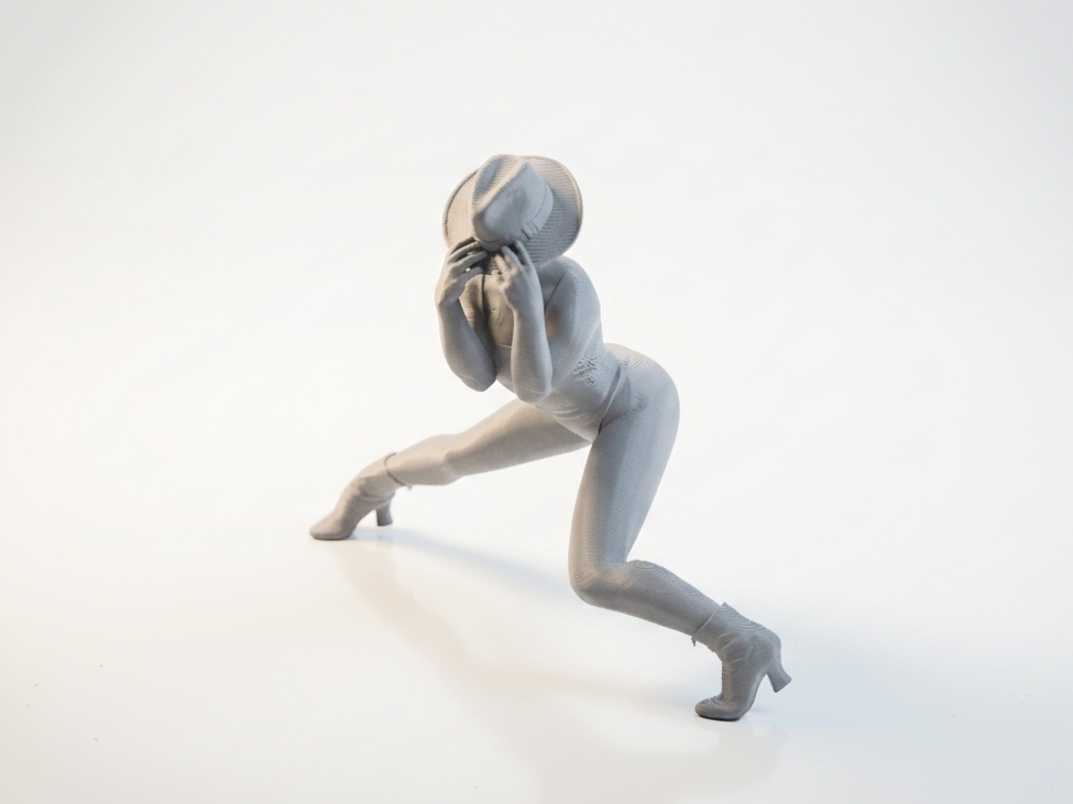 Fedora Lady Figurine Female Figure 3D Printable