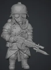 Chibi style Trench Warrior