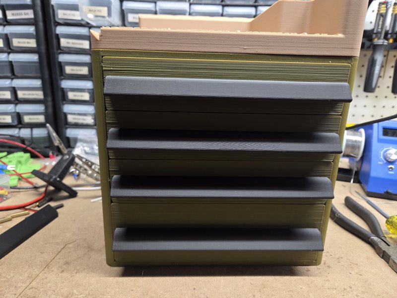 Long Handled Drawers -ONLY- for the 3D Printer Spare Parts Storage Cabinet Gen 1.x  by @BDCC
