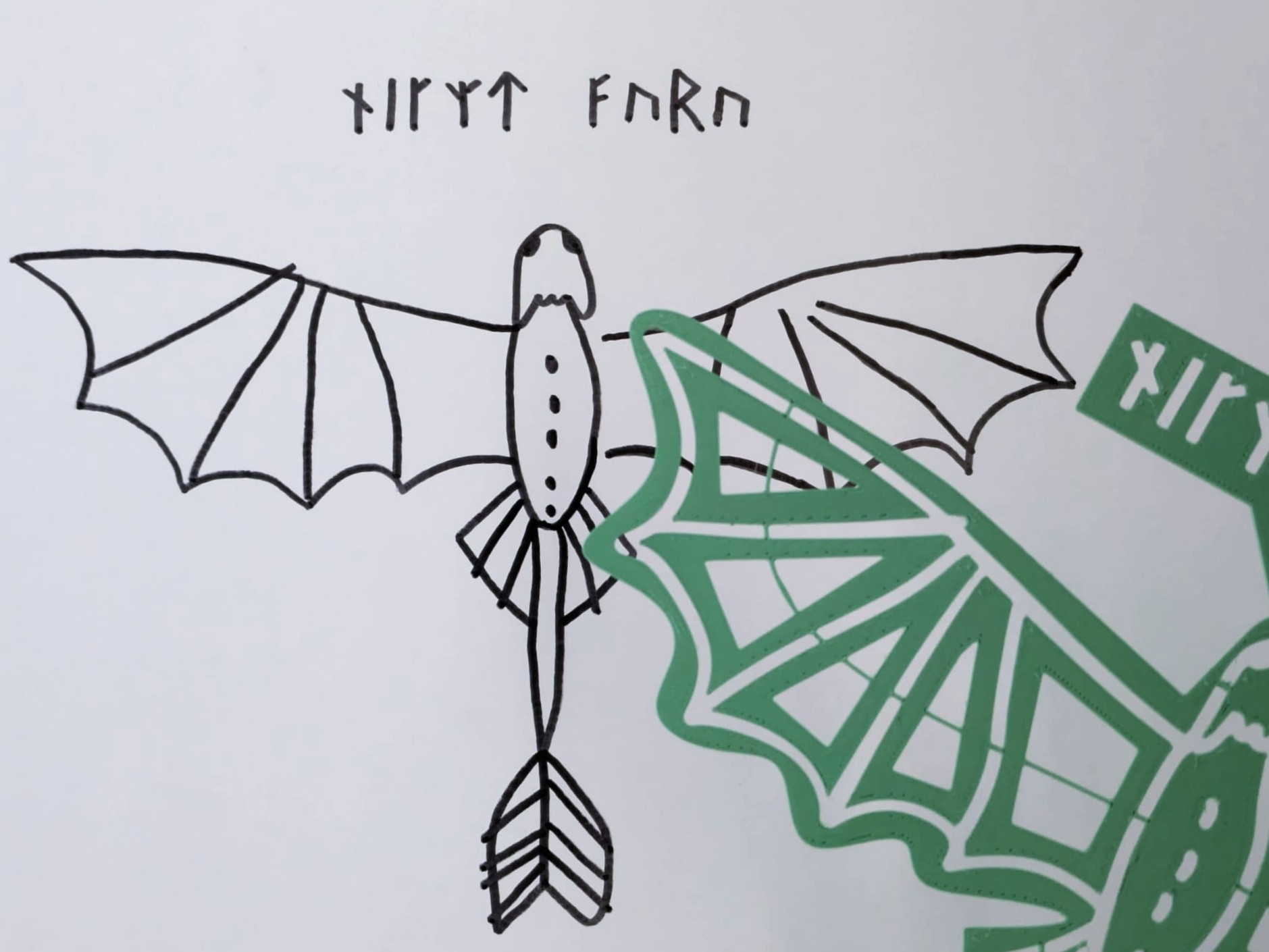 Night Fury Drawing Stencil