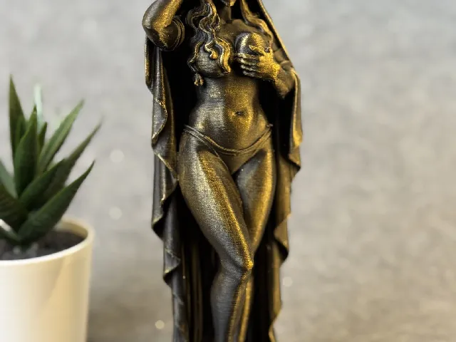 Veiled Goddess Statue – Classical Elegance | 3D Printable Decorative Sculpture