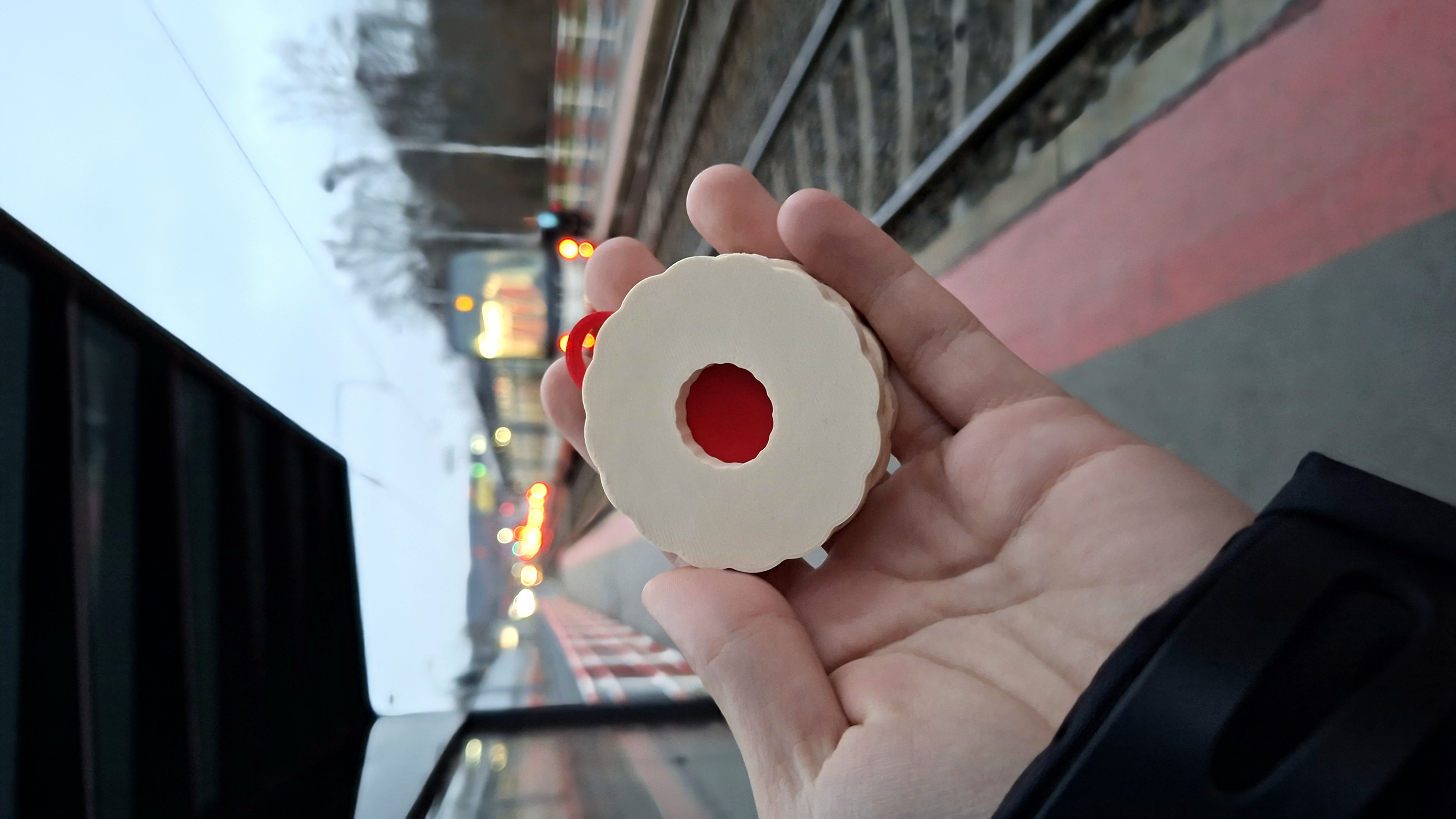 Vánoční ozdoba linecké cukroví