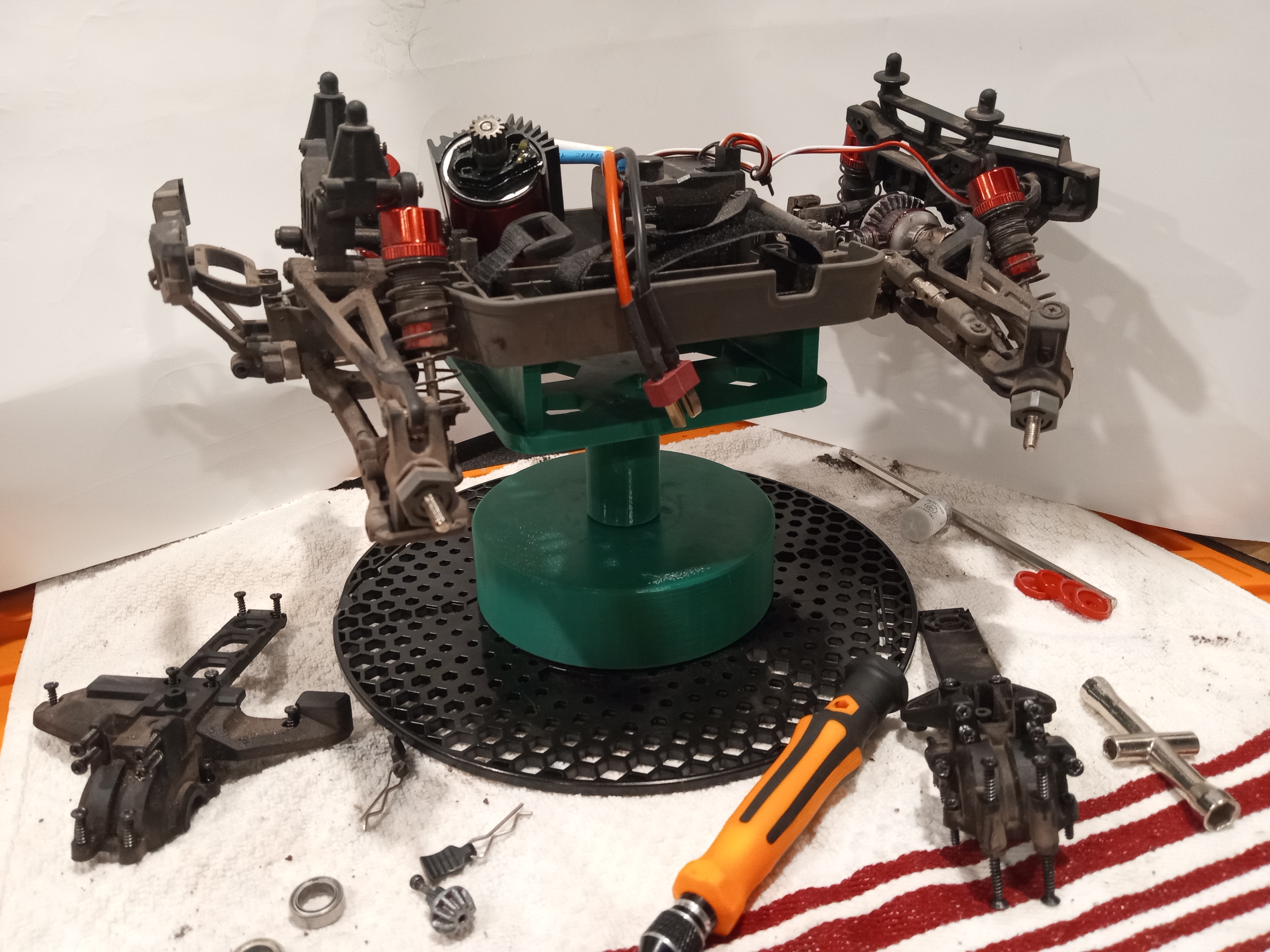Prusament Spool RC Car Stand (Rotating) 3D model