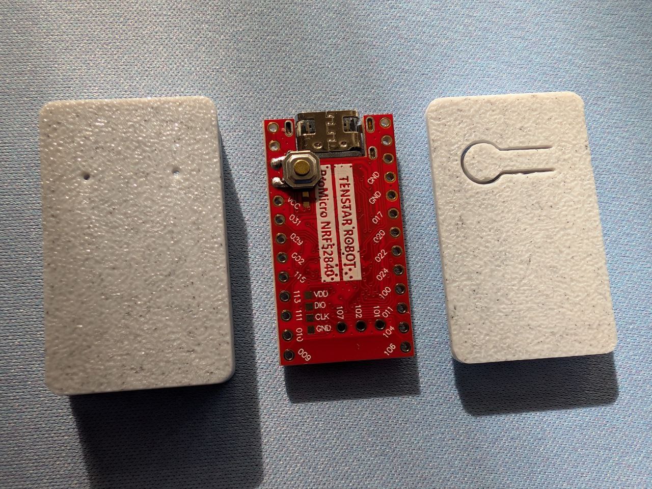 Promicro nicenano nrf52840 dongle case with reset button