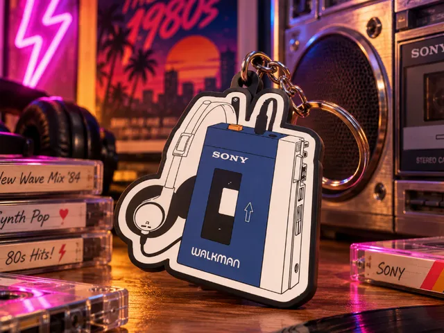 Retro Sony Walkman Keychain | 1980s Cassette Player