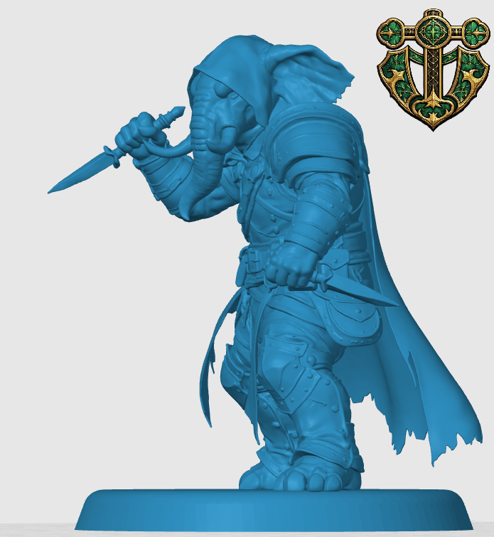 Miniatura 4 do modelo 3D Loxodon Rogue