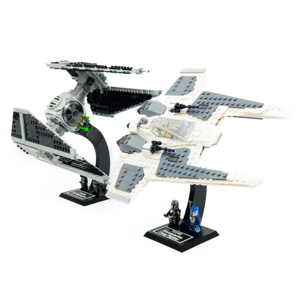 Display Stand for LEGO Star Wars 75348 Mandalorian Fang Fighter vs