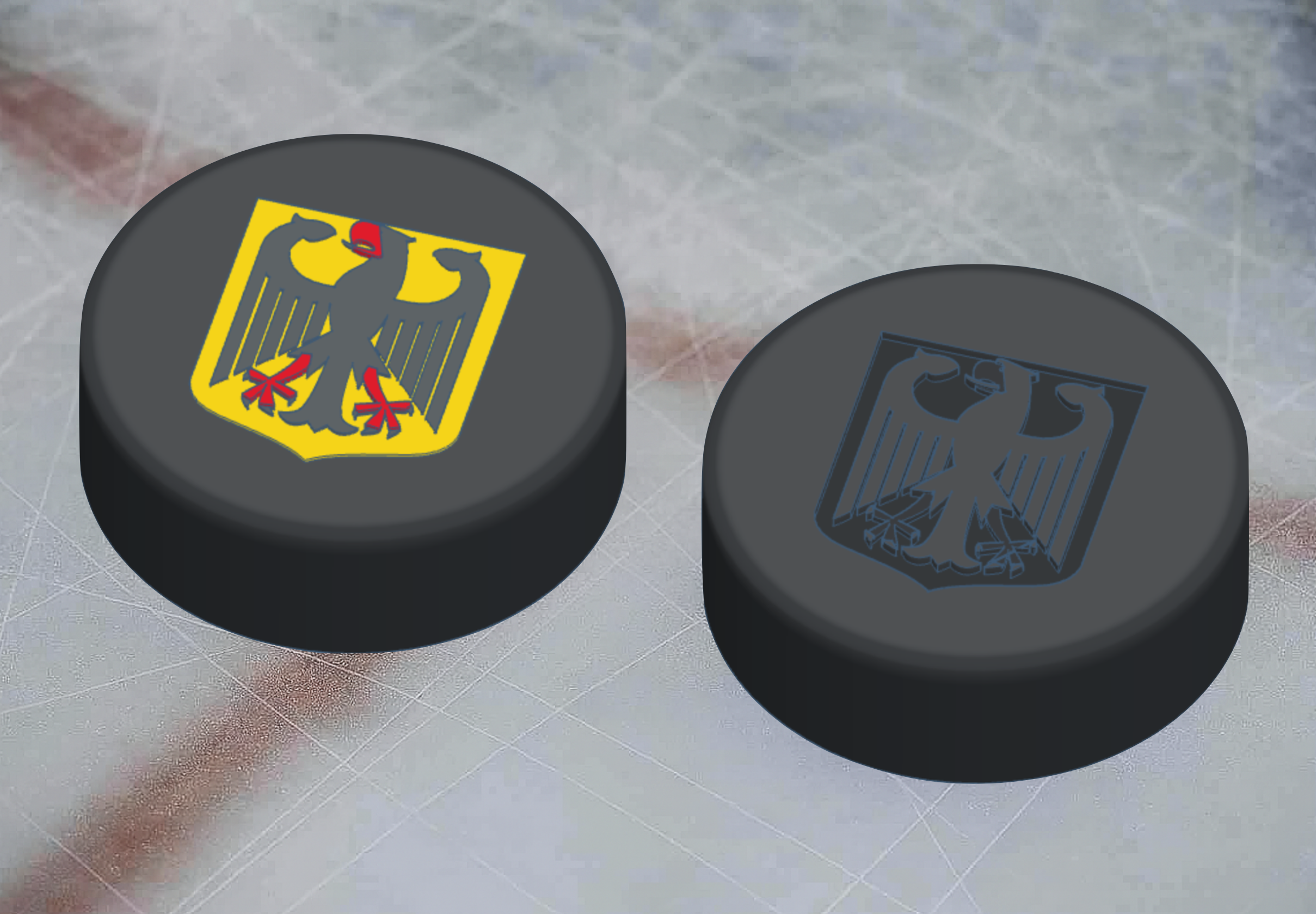 Germany Deutschland Hockey IIHF Logo and Puck