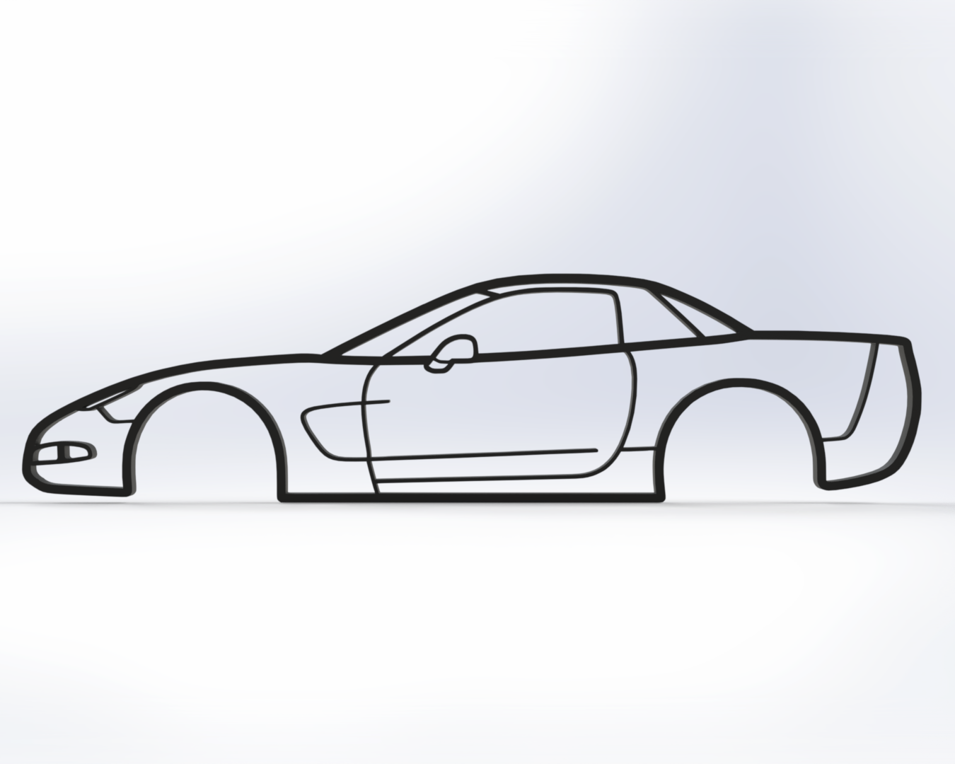 C5 Chevrolet Corvette 2D Wall Art