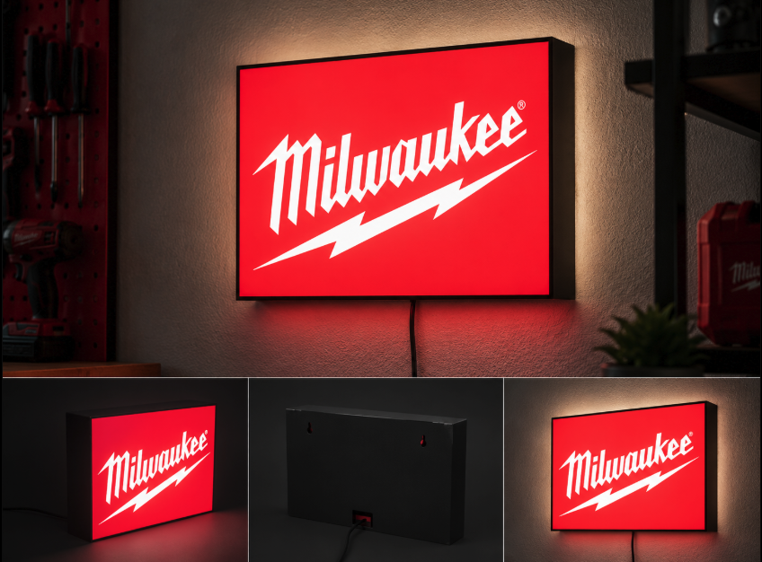Milwaukee Tools tool LED Light Box | Multi-Color 3D Printable STL