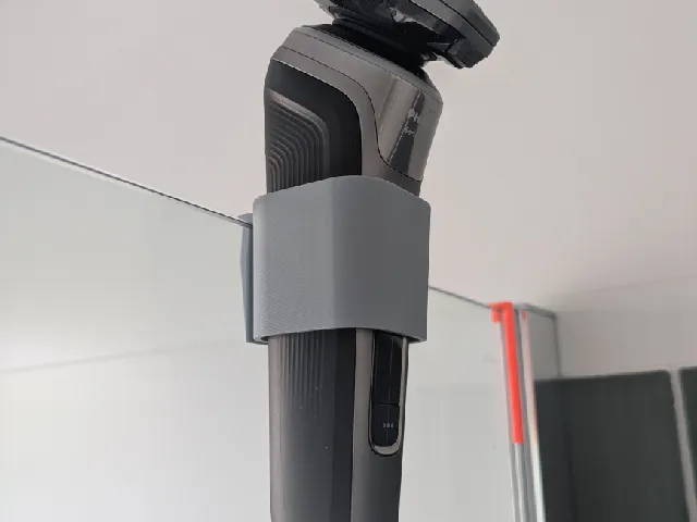 Philips i9000 shaver holder for glass shower wall