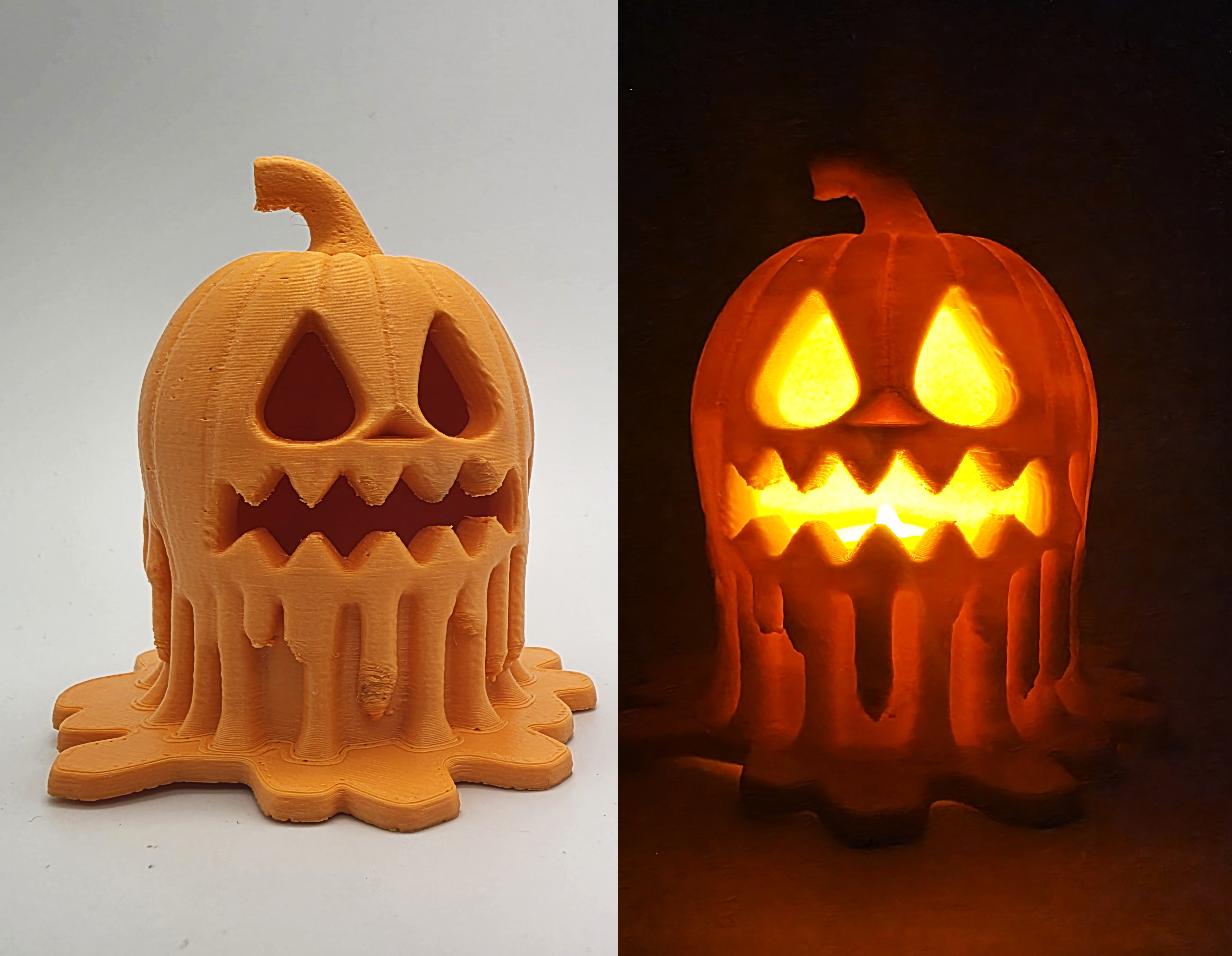 Melty Jack-o-Lantern LED Tea Light Cover